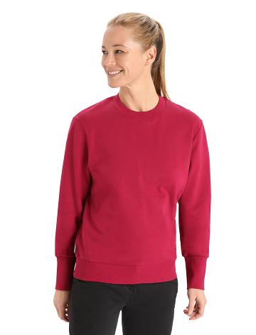 Bluzy Icebreaker Merino Central II Long Sleeve Damskie Różowe | PL 1329DFMN